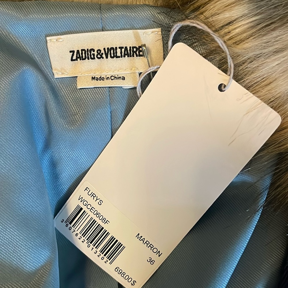 Zadig & Voltaire Brown Modacrylic Jackets & Women's - Picture 11 of 13